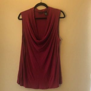 Raspberry Cowl Neck Top